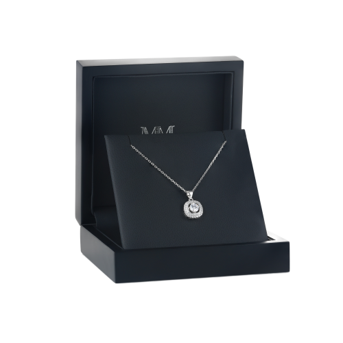 Vivara - Moissanite Hanger met Ingelegde Halo