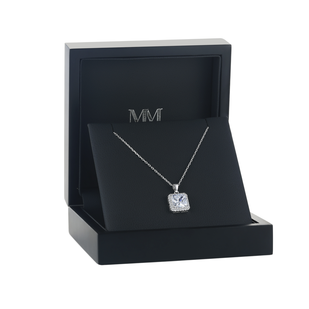 Radiance - Princess Cut Halo Moissanite Hanger