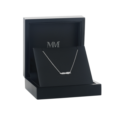 Astrid - Marquise-Geïnspireerde Moissanite Ketting met Pave Zetting
