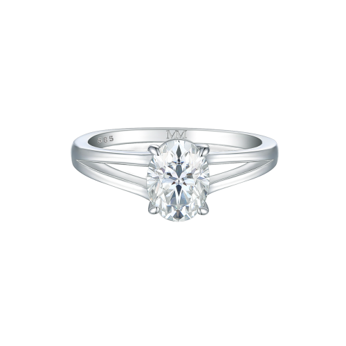 Grace - Ovaal Split-Shank Moissanite Ring