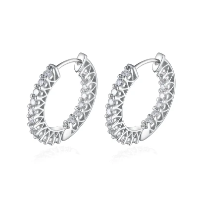 Moissanite huggie oorbellen