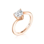Amora - Hart Solitair Moissanite Ring | My Moissanite Amora - Hart Solitair Moissanite Ring | My Moissanite
