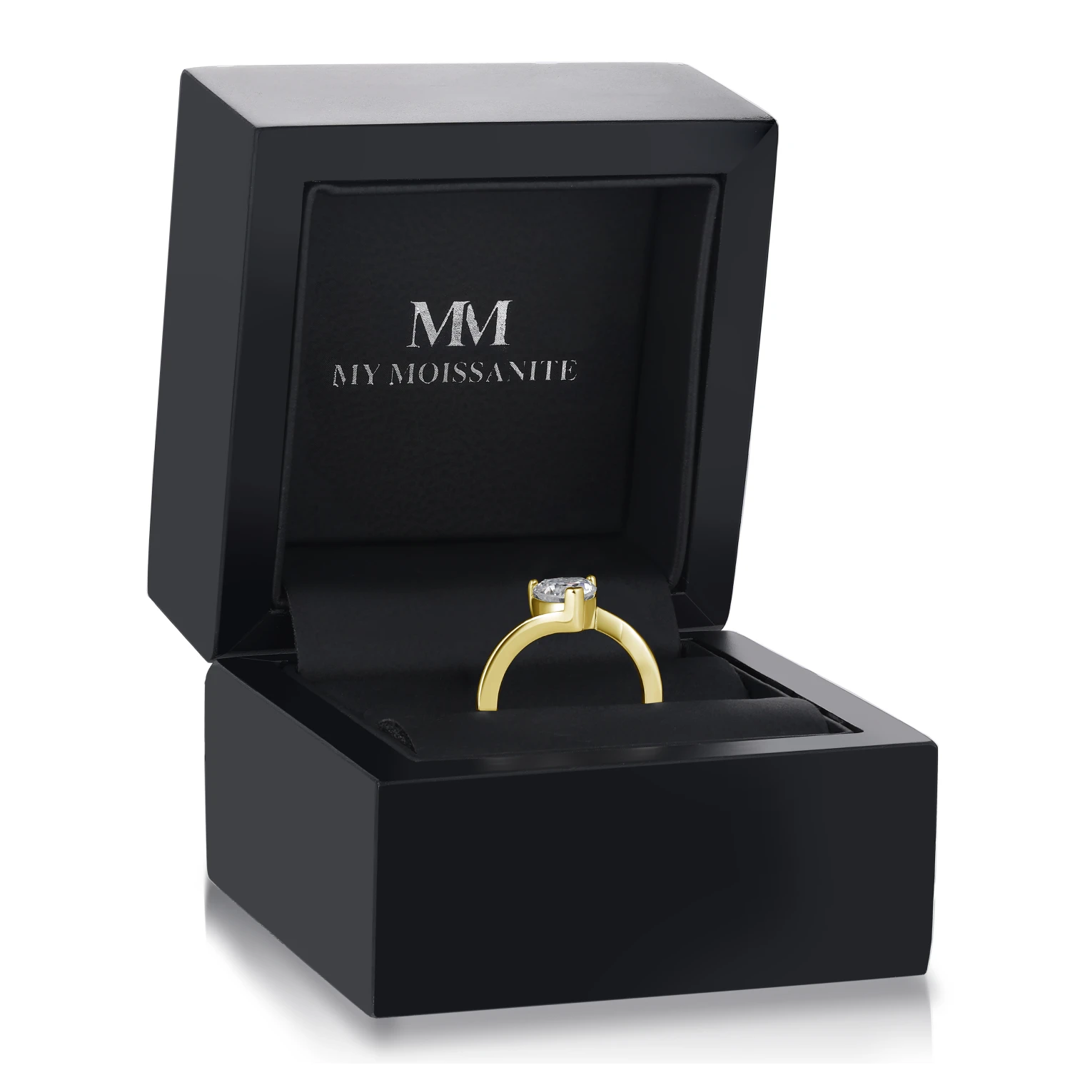 Amora - Hart Solitair Moissanite Ring | My Moissanite Amora - Hart Solitair Moissanite Ring | My Moissanite