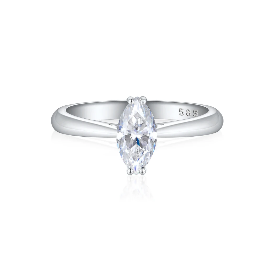 Liana - Marquise Solitair Moissanite Ring