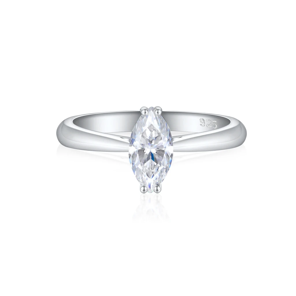 Liana - Marquise Solitair Moissanite Ring