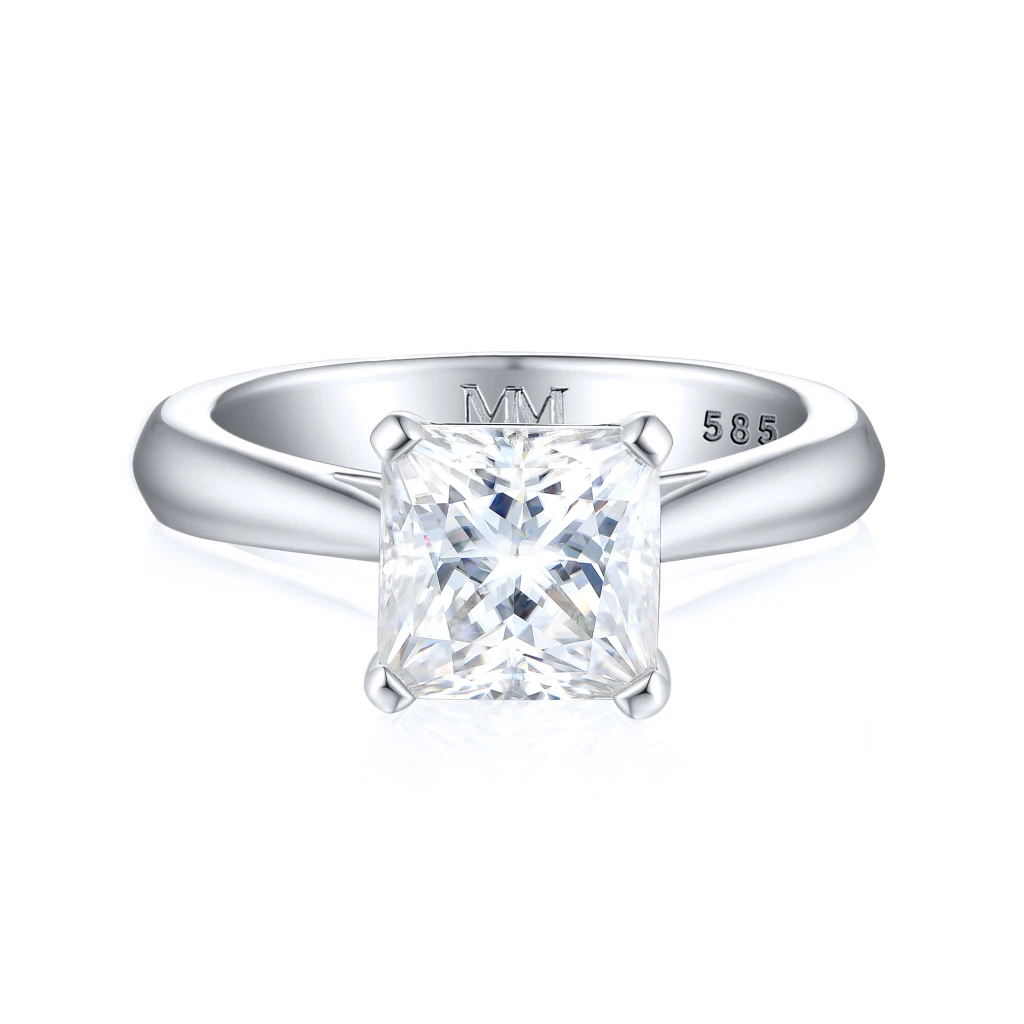 Iris - Princess Solitair Moissanite Ring