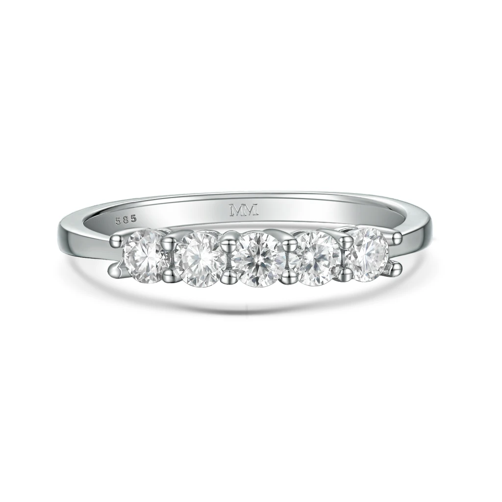 Quintella - 5 Stenen Moissanite Jubileumring