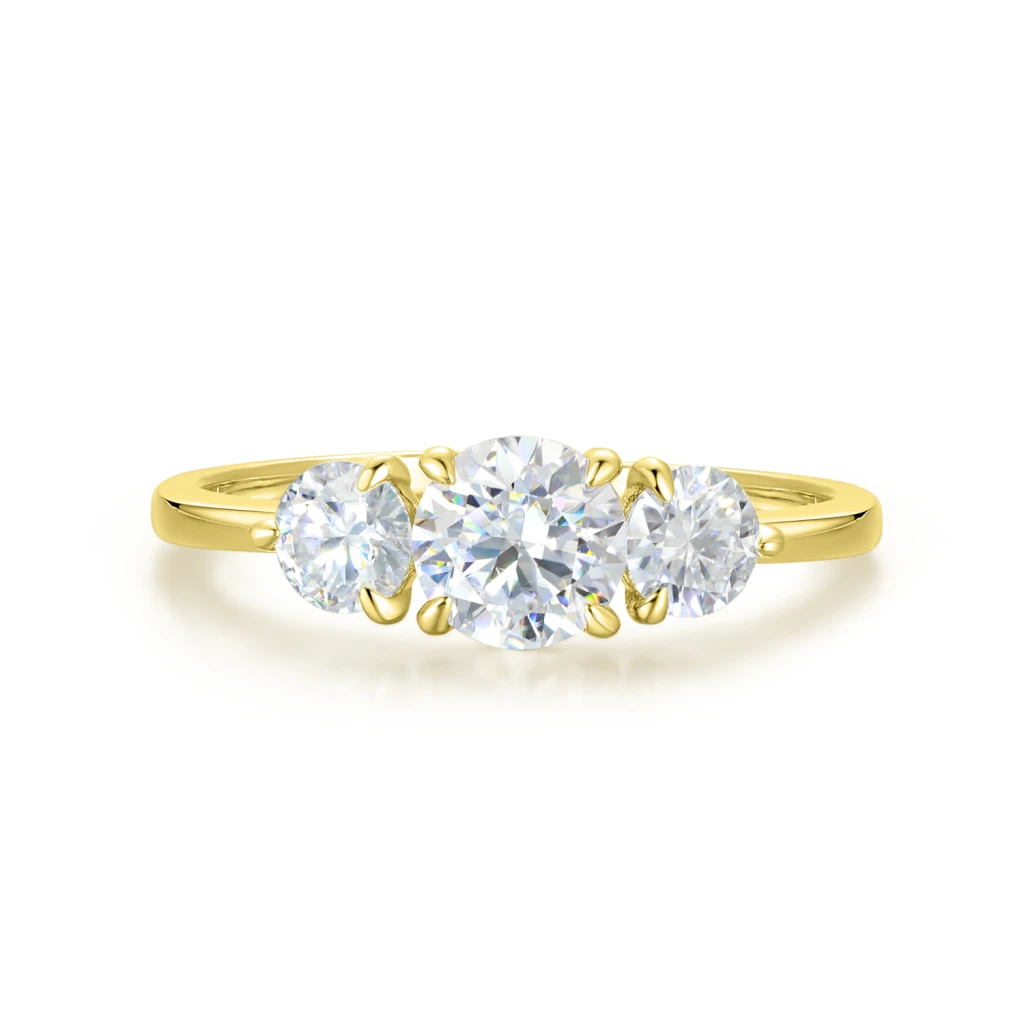 Aventine - Triple Moissanite Ring