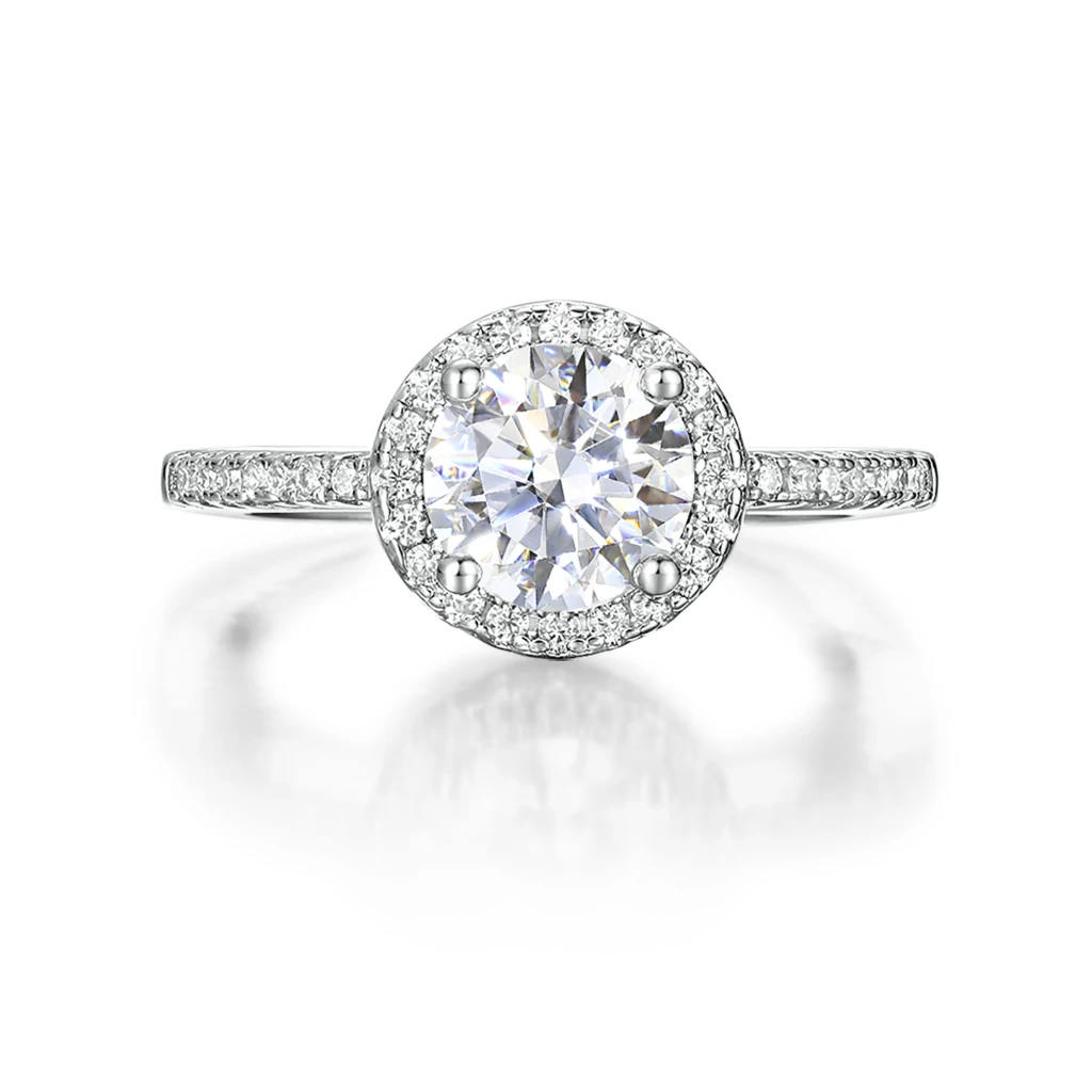 Seraphina - Moissanite Halo Verlovingsring