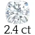 2.4 karaat (8 mm)