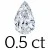0.5 karaat (4*7 mm)