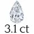 3.1 karaat (8*11 mm)