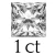 1 karaat (5.5*5.5 mm)