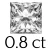 0.8 karaat (5*5 mm)