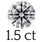 1.5 karaat (7.5 mm) 