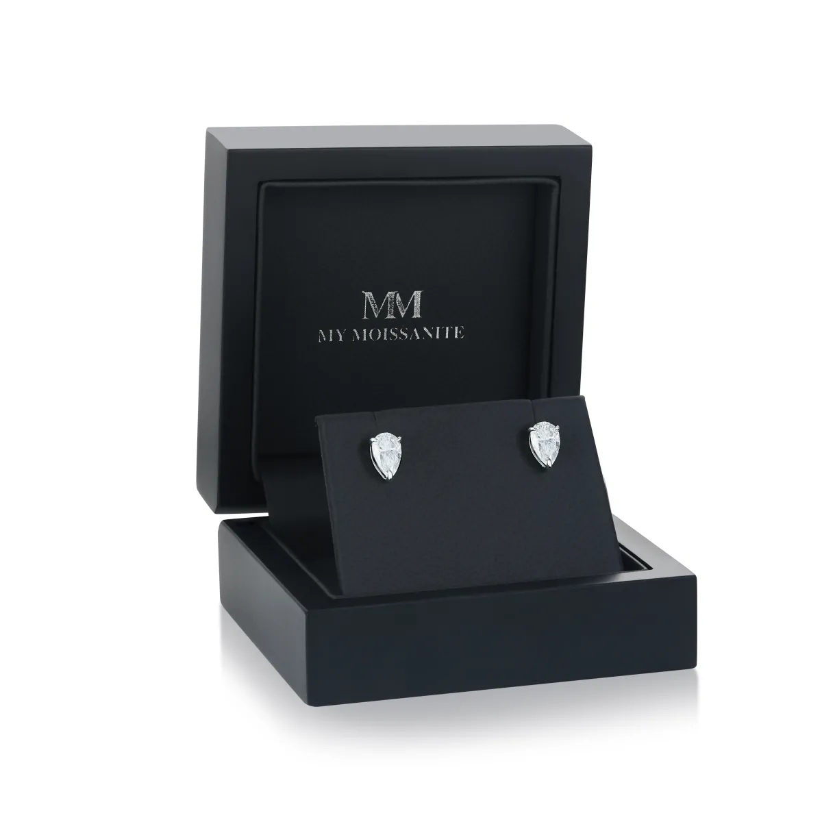 Droplet - Peer Cut Moissanite Oorbellen