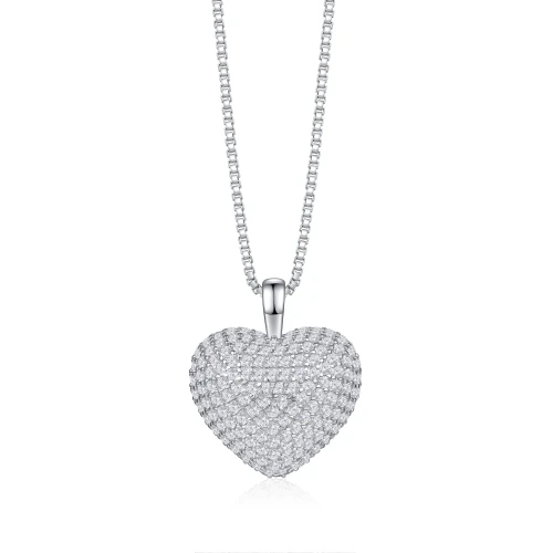 Serenade - Hartvormige Pavé Moissanite Hanger