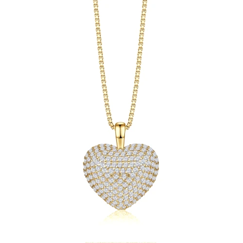 Serenade - Hartvormige Pavé Moissanite Hanger