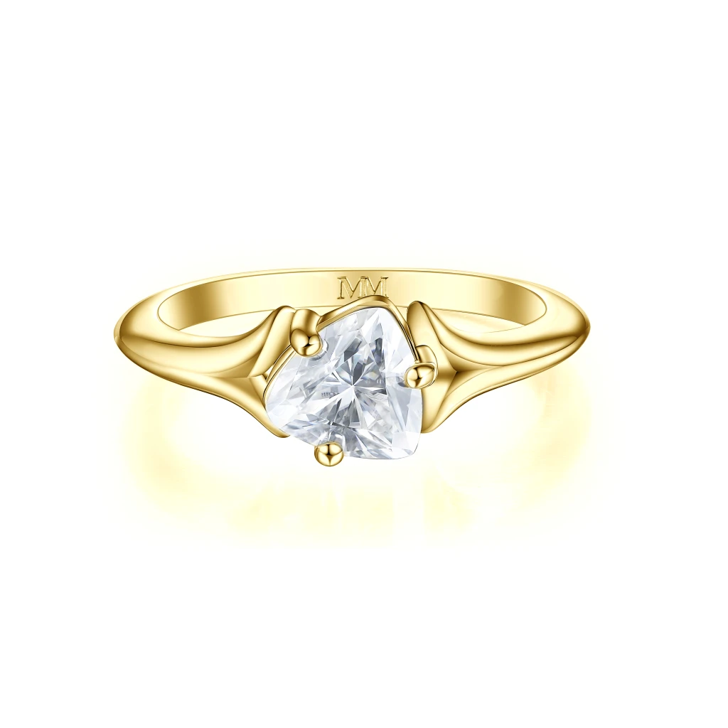 Elysia – Trillion Solitair Moissanite Ring