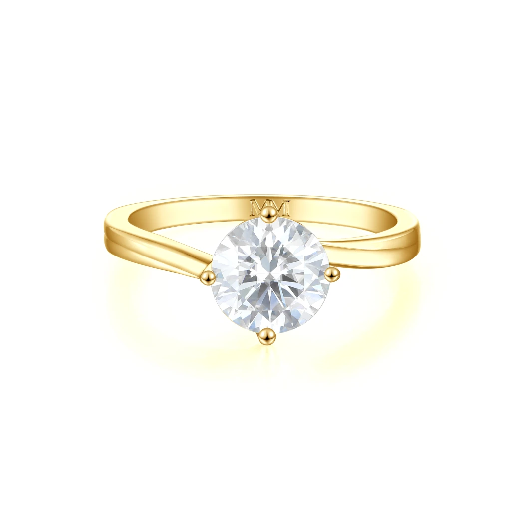 Circline - Klassieke Ronde Moissanite Solitaire Verlovingsring