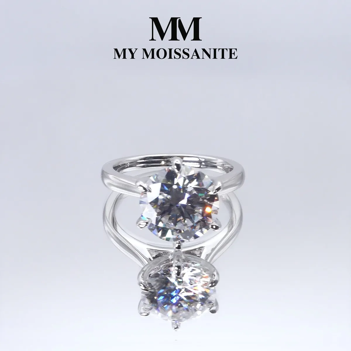 Circlique - Solitaire Moissanite Verlovingsring