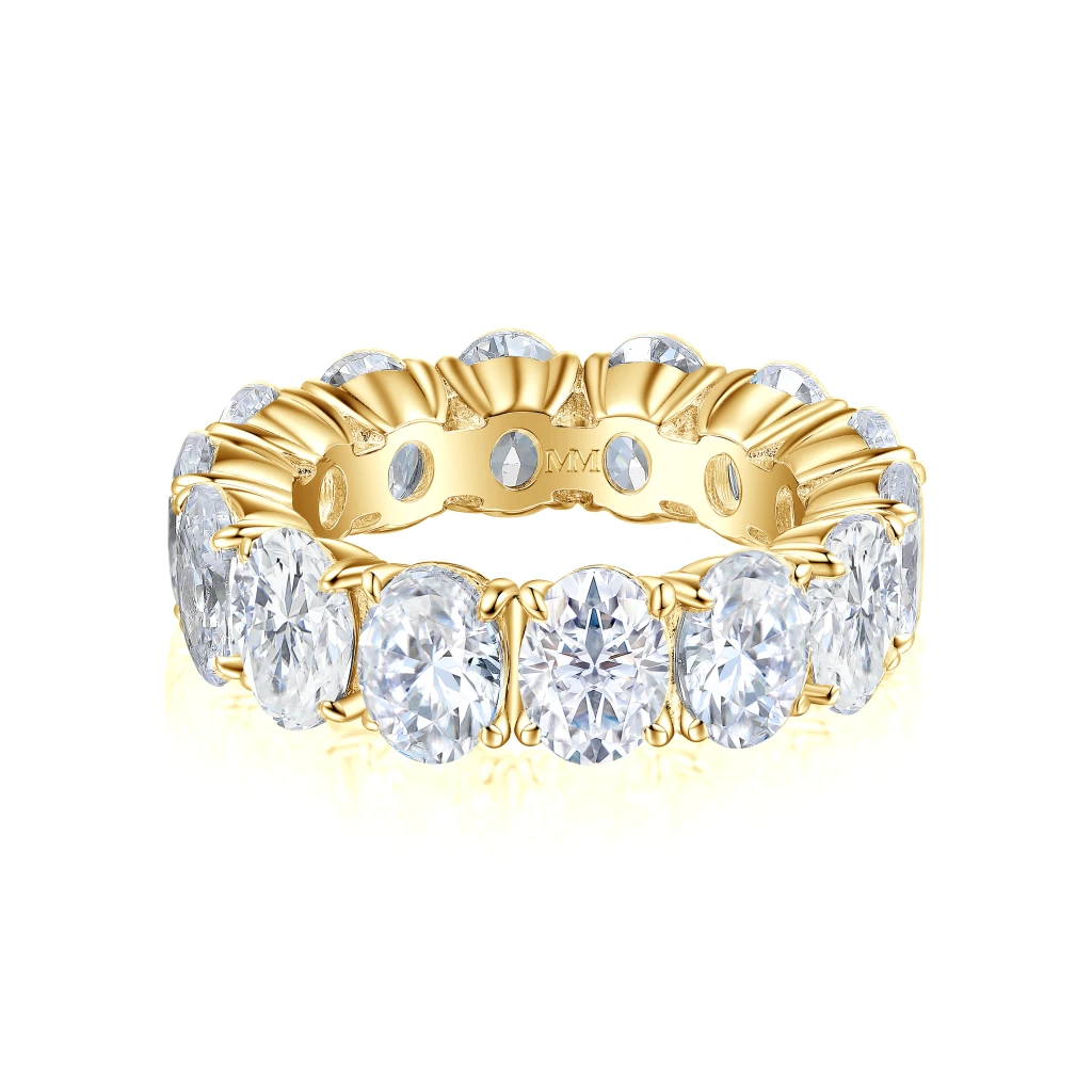 Daphne - Ovaal Geslepen Moissanite Full Eternity Ring