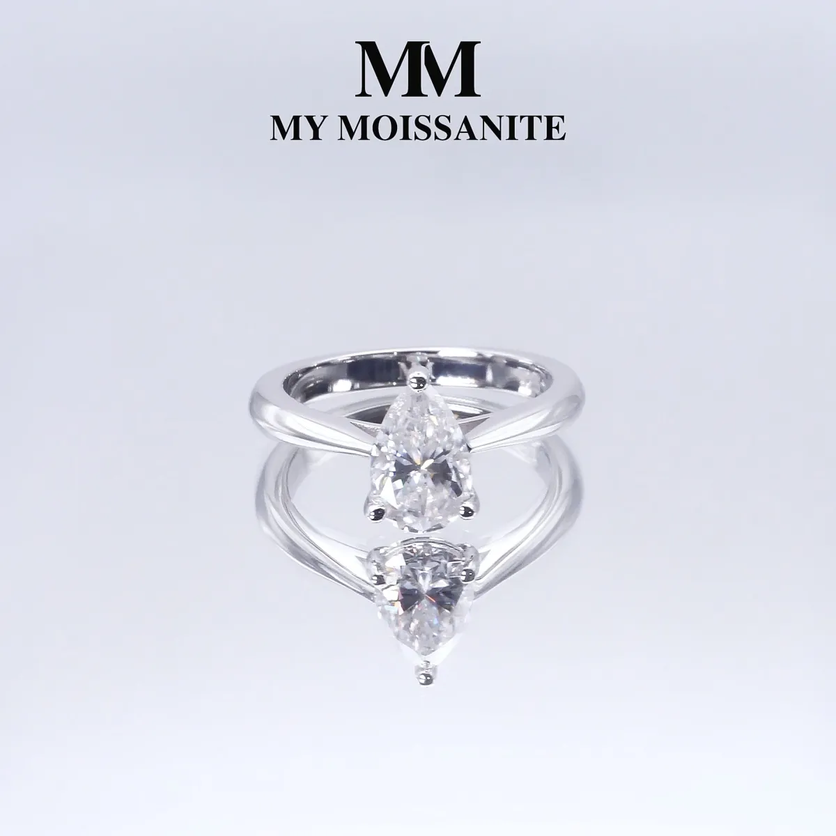 Larissa - Peer Solitaire Moissaniet Ring
