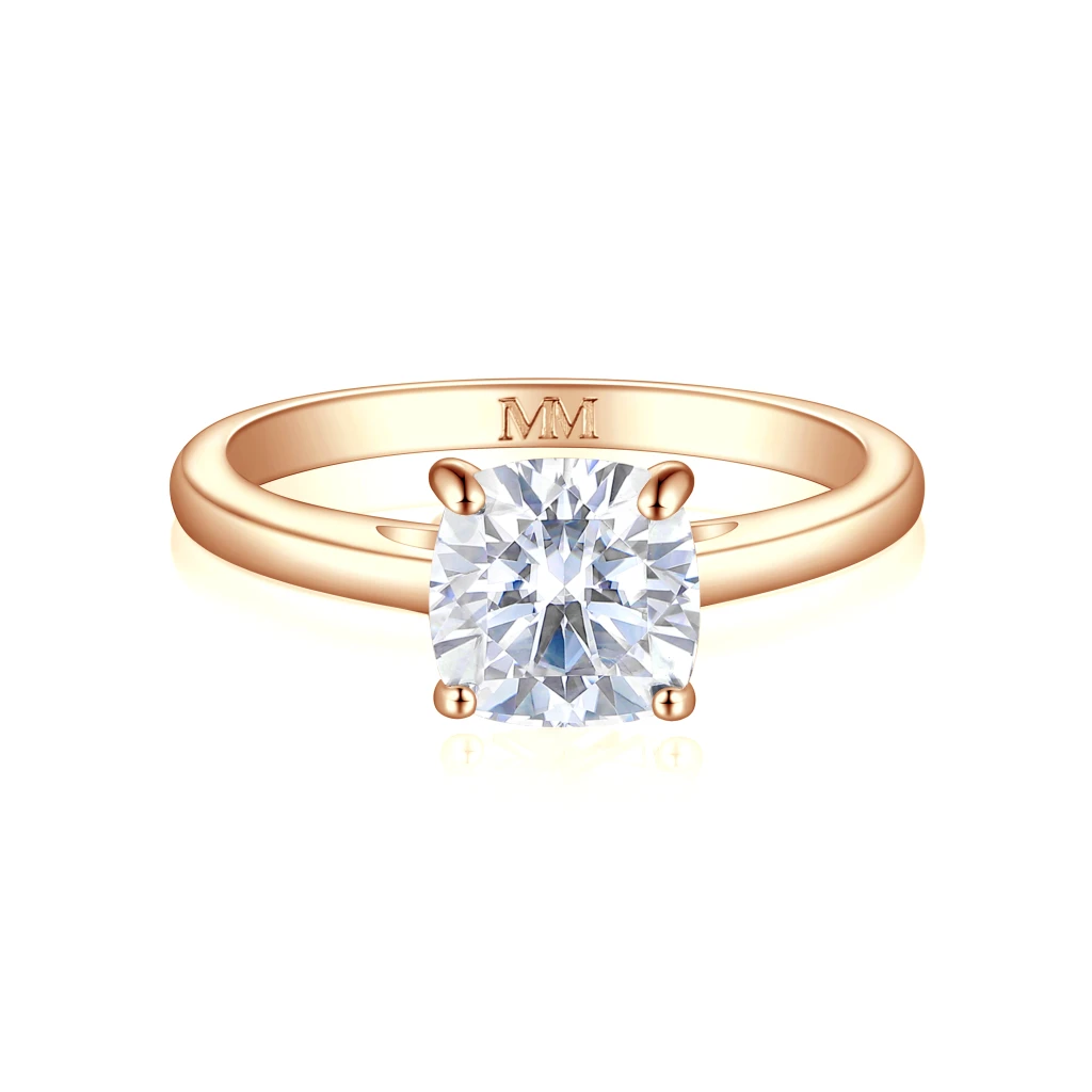 Elara - Cushion Solitair Moissanite Ring
