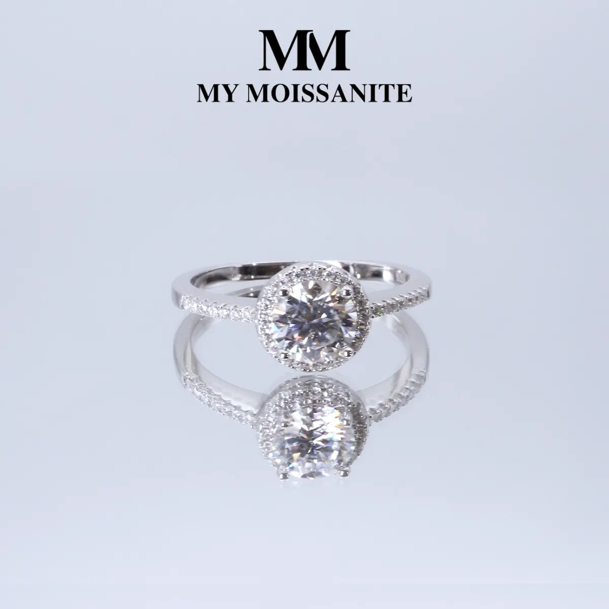 Seraphina - Moissanite Halo Verlovingsring | My Moissanite