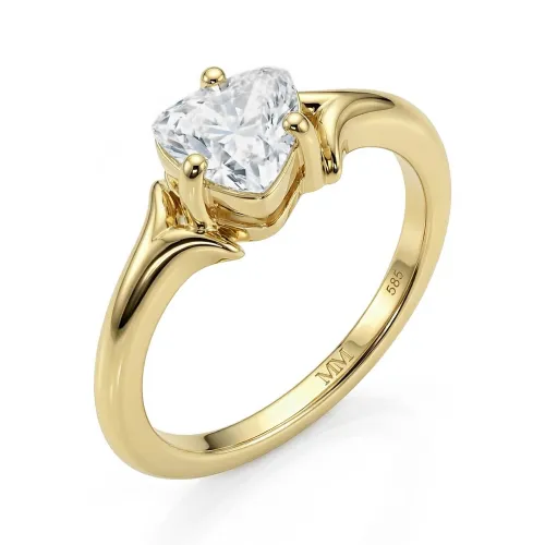 Elysia – Trillion Solitair Moissanite Ring