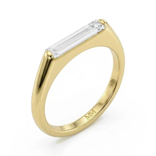 Aurelia - Solitair Moissanite Baguette Ring