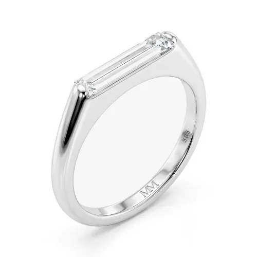 Aurelia - Solitair Moissanite Baguette Ring