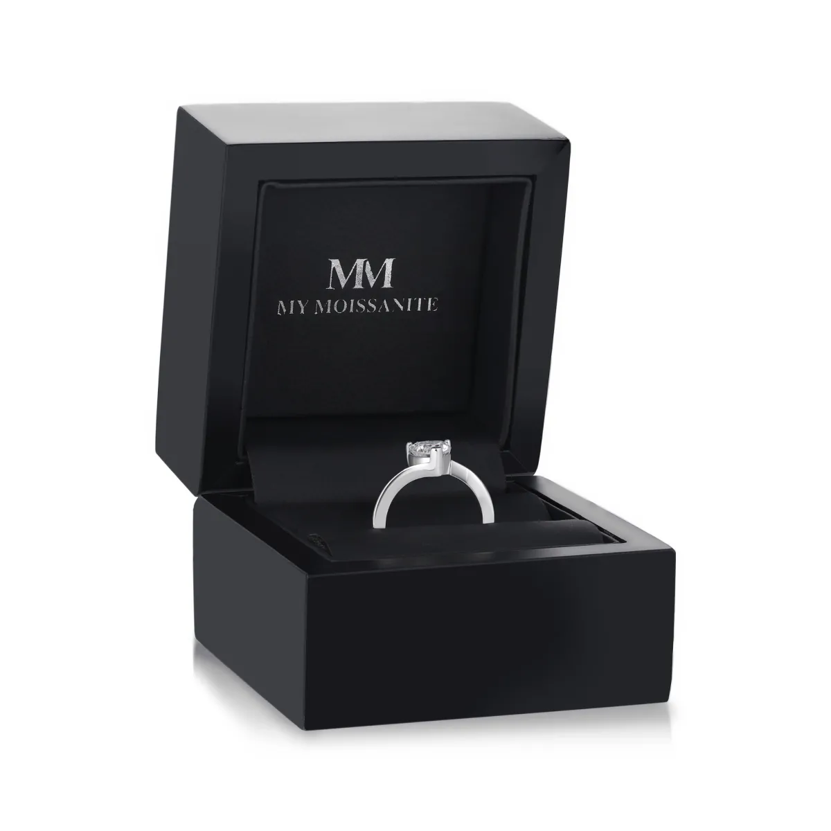 Amora - Hart Solitair Moissanite Ring | My Moissanite