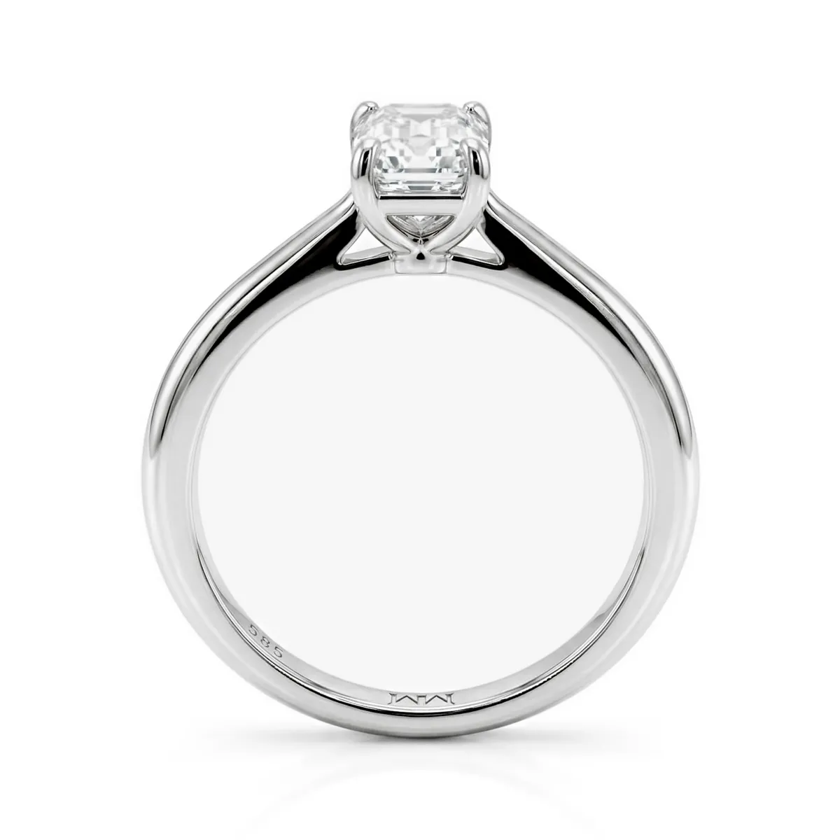 Elysium - Smaragd Solitair Moissanite Ring | My Moissanite