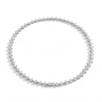 Pentara - Moissanite Tennis Ketting in Pavé Zetting