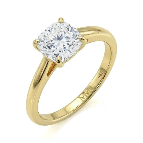 Elara - Cushion Solitair Moissanite Ring