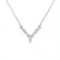 Adelina - Elegante Moissanite Halsketting met Marquise Accenten