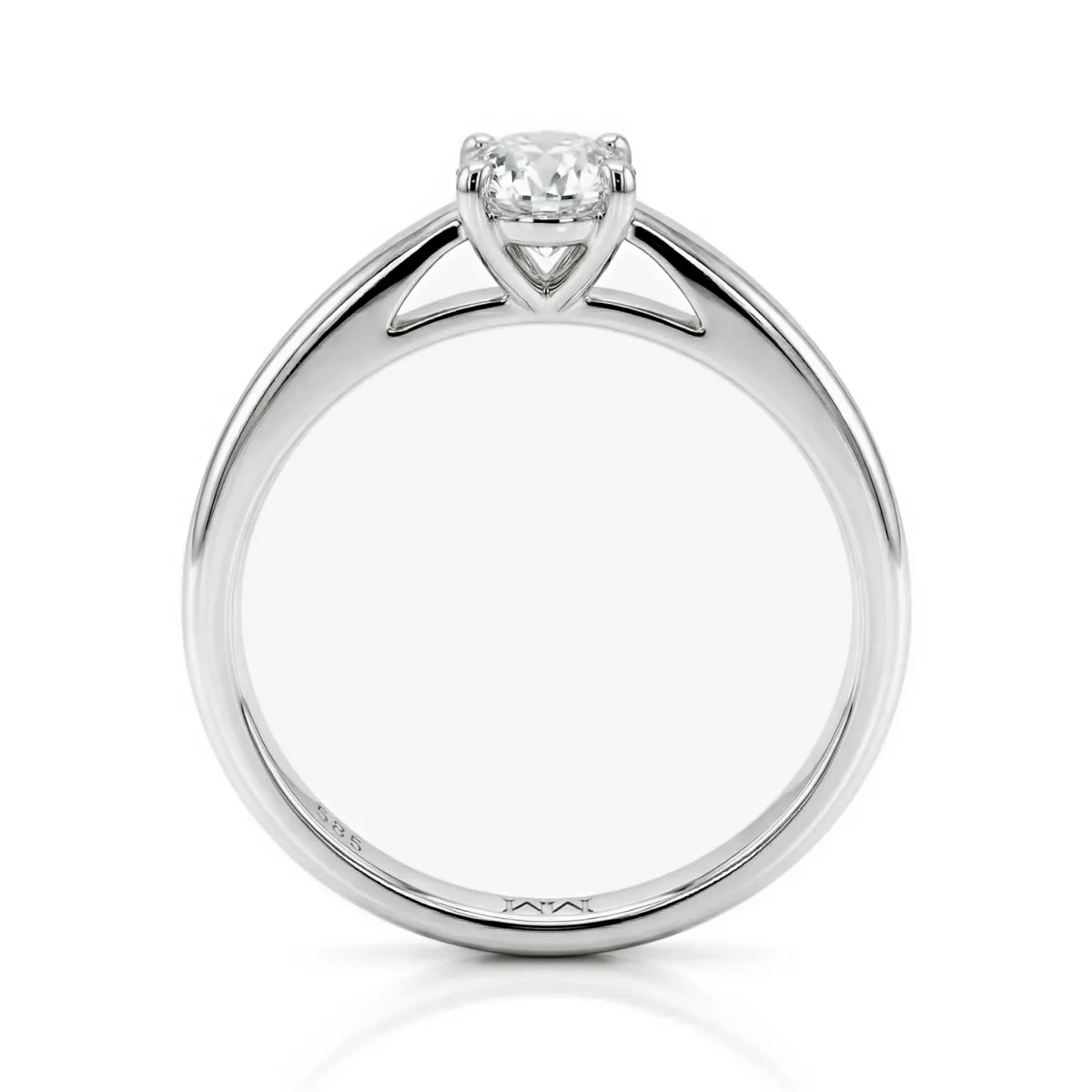 Eloise - Ovaal Solitair Moissanite Ring