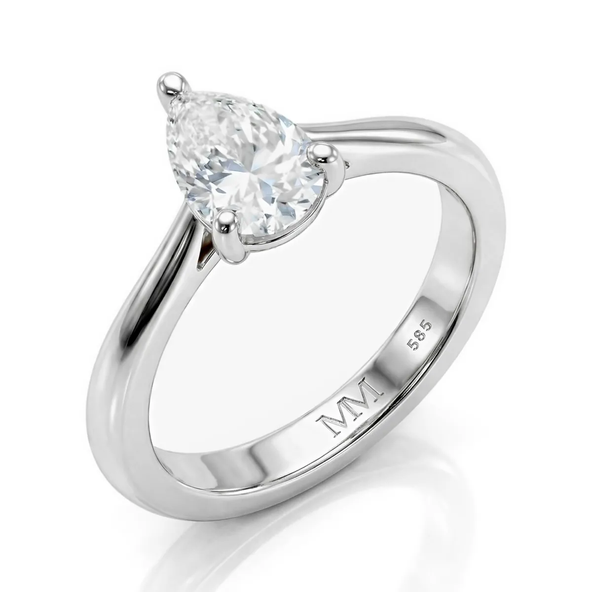 Larissa - Peer Solitaire Moissaniet Ring