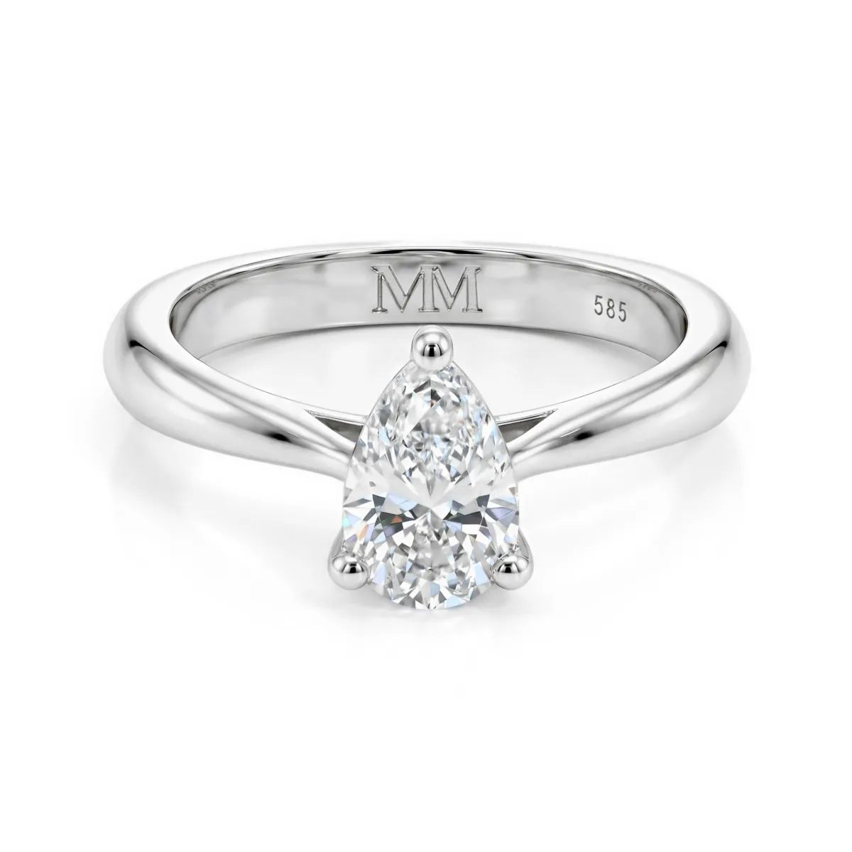 Larissa - Peer Solitaire Moissaniet Ring