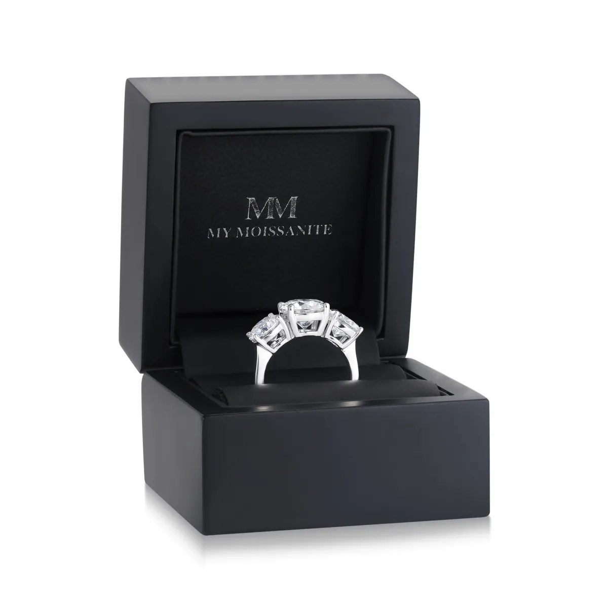 Triadique - Klassieke Drie-Stenen Moissanite Verlovingsring