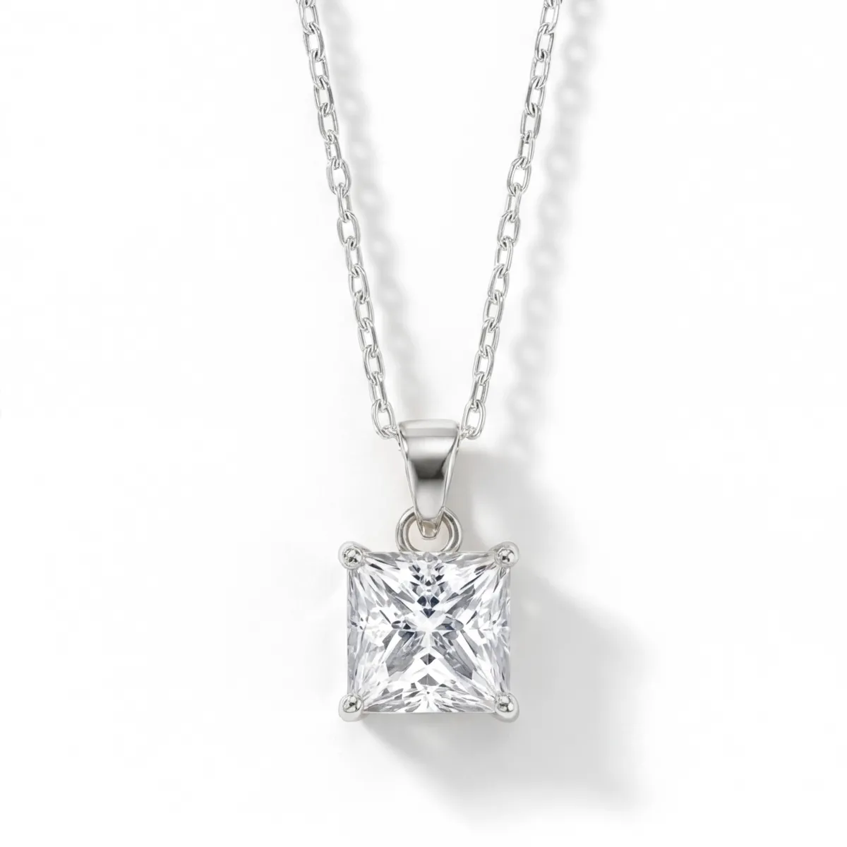 Regent - Princess Geslepen Moissanite Solitaire Hanger