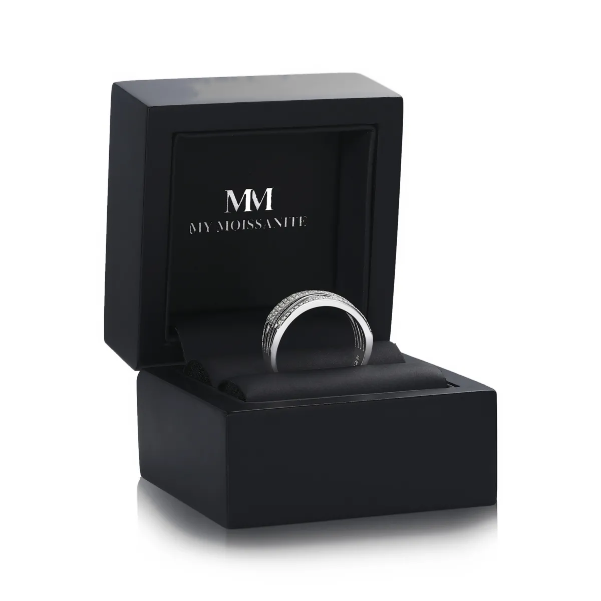 Estrella - Moissanite Cross-Over Lijnen Ring