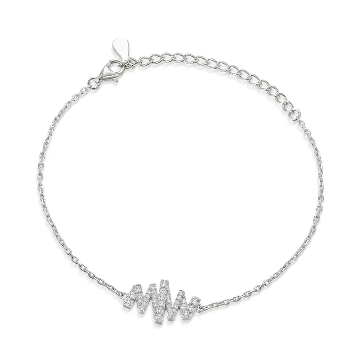 Spiralux - Verstelbare Moissanite Armband Met Pave Symboolontwerp