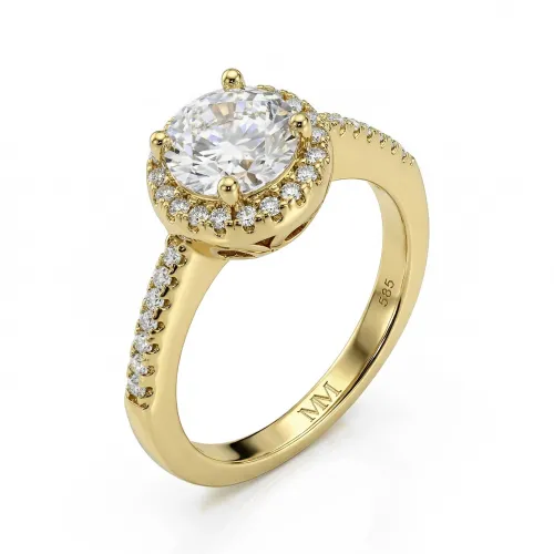 Seraphina - Moissanite Halo Verlovingsring