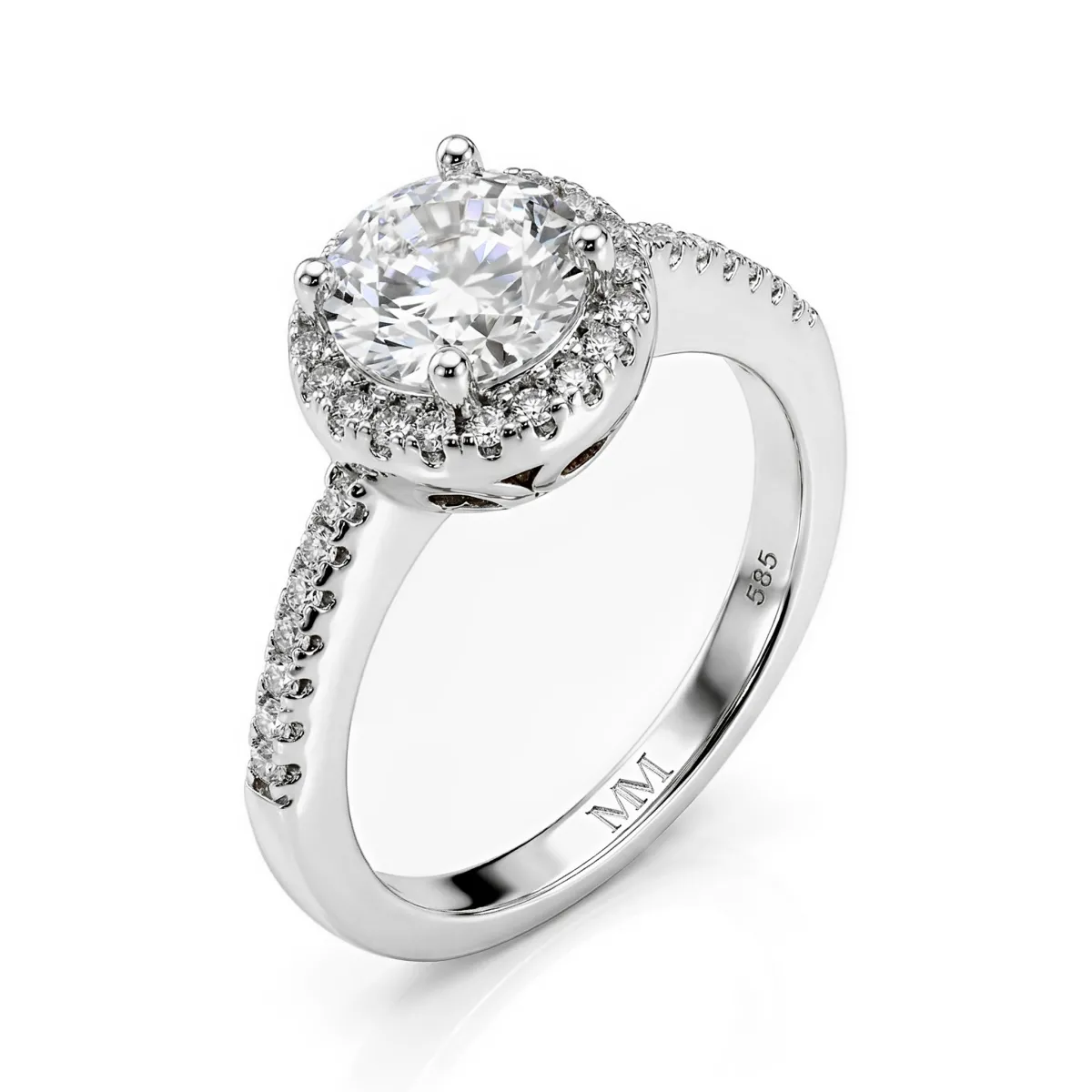 Seraphina - Moissanite Halo Verlovingsring | My Moissanite