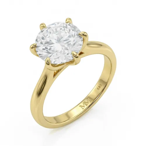Circlique - Solitaire Moissanite Verlovingsring