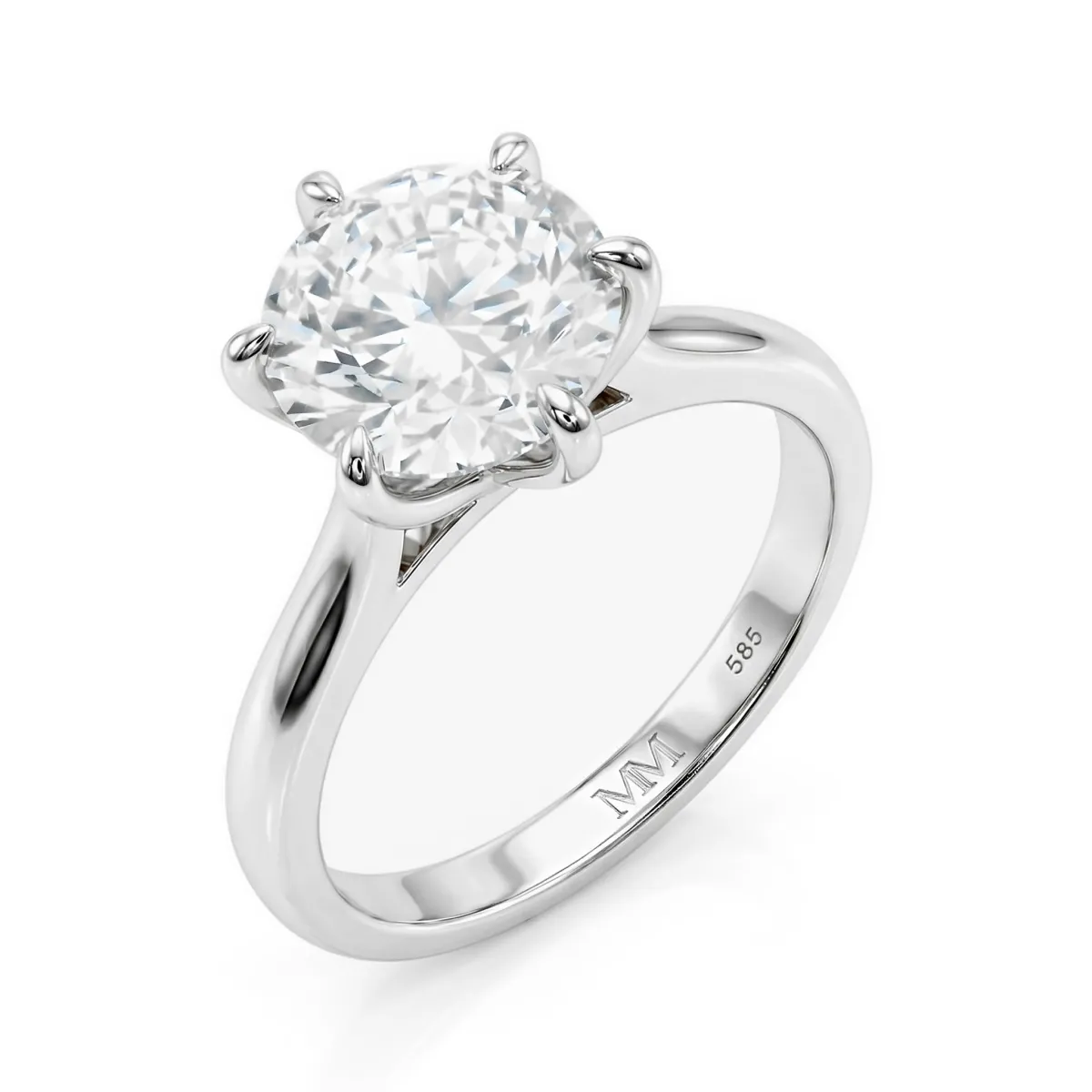 Circlique - Solitaire Moissanite Verlovingsring