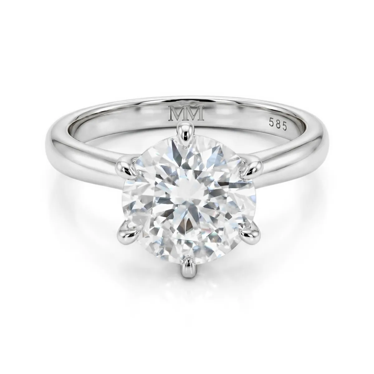 Circlique - Solitaire Moissanite Verlovingsring