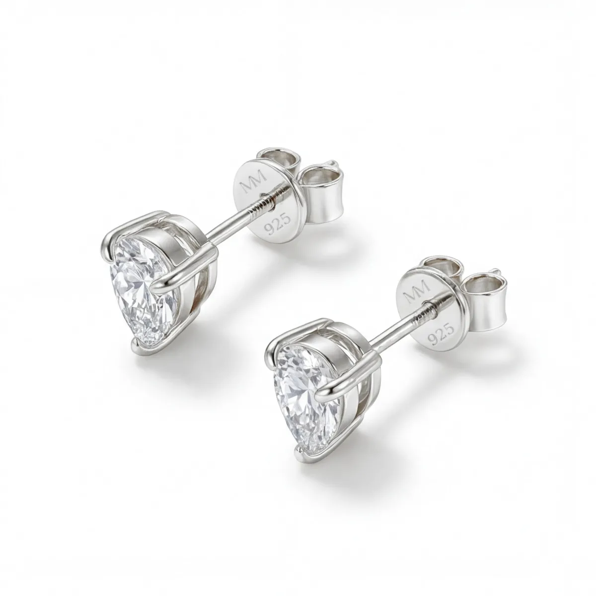 Droplet - Peer Cut Moissanite Oorbellen
